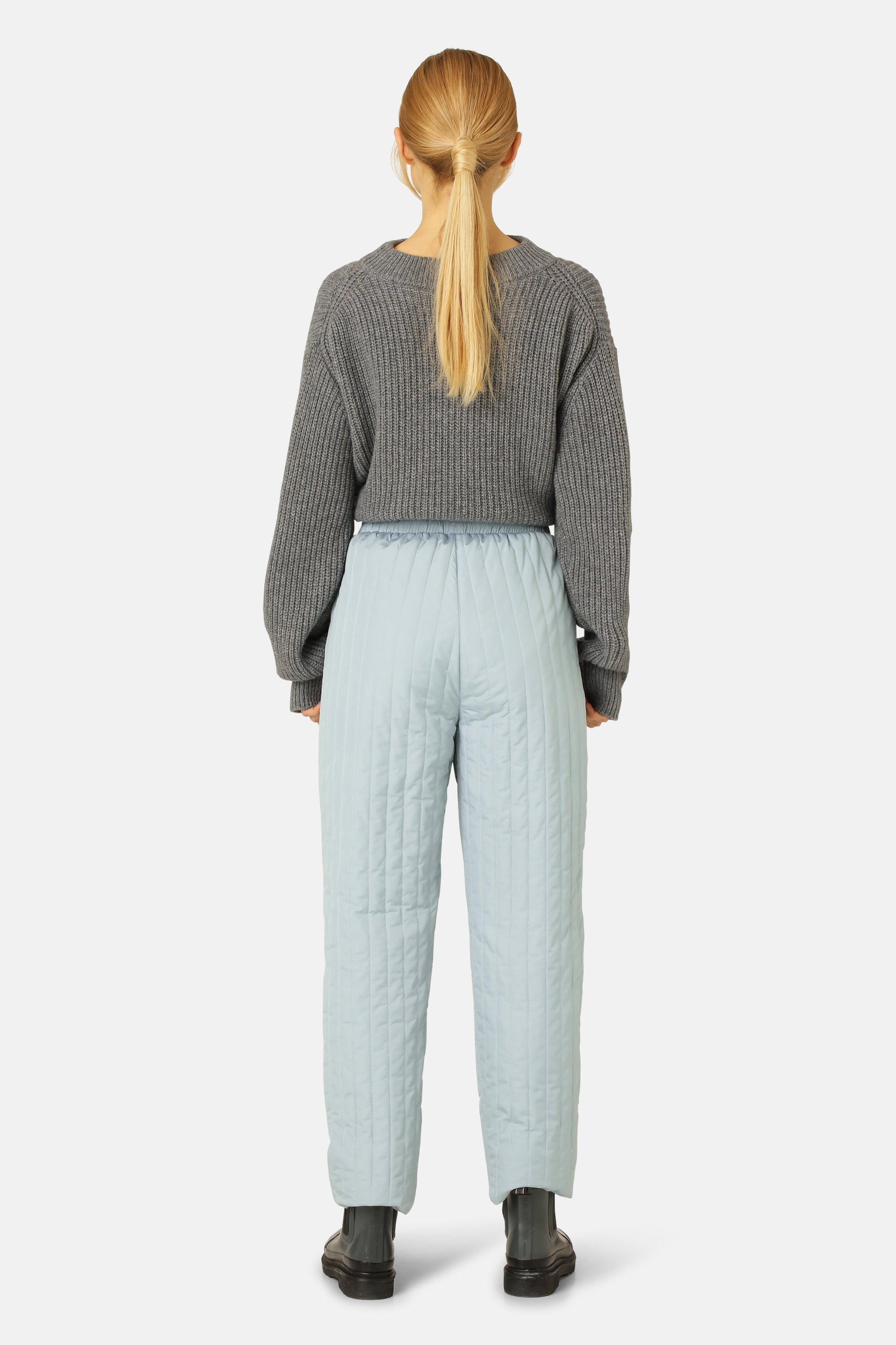 Ilse Jacobsen Hornbæk Outerwear Quilt Pants Trousers 608 Pale Petroleum